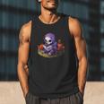 Spooky Grim Reaper Reading A Book Cute Creepy Halloween Men Tank Top Spooky Grim Reaper Reading A Book Cute Creepy Halloween Men Tank Top