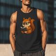 Squirrel Reading Book Lover Men Tank Top
