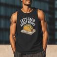 Taco Books Mexican Reading Teacher Book Lovers Bookish Men Tank Top