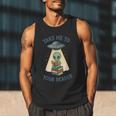 Teacher Alien Books UFO Reading Take Me To Your Reader Men Tank Top
