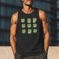 Teacher Reading Shamrock St Patrick’s Day Book Lover Kids Men Tank Top