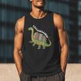 Teachersaurus Dinosaur Teachers Dino Reading Book Librarian Men Tank Top