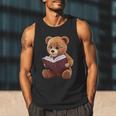 Teddy Bear Reading a Book Men Tank Top