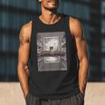 Totally Weird Tees Cat Library Book Reading Literary Men Tank Top