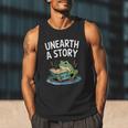 Unearth a Story Frog Reading a Book Summer 2026 Men Tank Top