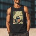 Vintage Japanese Cat Book Lovers Librarian Cat Dad Teacher Men Tank Top Vintage Japanese Cat Book Lovers Librarian Cat Dad Teacher Men Tank Top