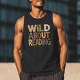 Wild About Reading Book Animal Children's Book Lover Teacher Men Tank Top Wild About Reading Book Animal Children's Book Lover Teacher Men Tank Top