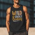 Wild About Reading Lover Bookworm Library Teacher Zoo Animal Men Tank Top