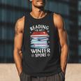 Winter Reading Book Bookworm Winter Men Tank Top