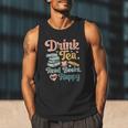 Women's Drink Tea Read Books Nerd Book Reader Book Reading Lover Men Tank Top