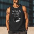 Women's First Of All I’m A Delight Cute Cat Books Coffee Humor Men Tank Top Women's First Of All I’m A Delight Cute Cat Books Coffee Humor Men Tank Top