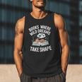 Women's Wild Dreams Reading Giraffe Book Reader Zoo Animals Kids Men Tank Top