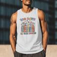 100 Days In The Books Reading Teacher 100th Day Of School Men Tank Top