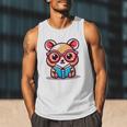 Adorable Book Lover Quokka With Reading Glasses Cute Men Tank Top Adorable Book Lover Quokka With Reading Glasses Cute Men Tank Top