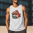 Adorable Book Lover Salmon With Reading Glasses Cute Men Tank Top Adorable Book Lover Salmon With Reading Glasses Cute Men Tank Top