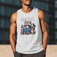 Animals Raccoon Reading Book Librarian Across America Kids Men Tank Top