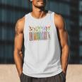 Applied Behavior Analysis Book Wildflower ABA RBT Therapist Premium Tri-Blend Men Tank Top