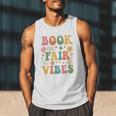 Book Fair Vibes Groovy Retro School Reading Nostalgic Men Tank Top