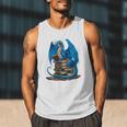 Book Lover Bookworm Reading Books Dragon Premium Tri-Blend Men Tank Top