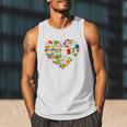 Book Lover Librarian Books Heart Valentine Men Tank Top