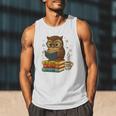 Book Lover Owl Reading Bookish Library Read Books Be Kind Men Tank Top