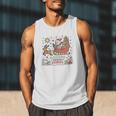 Book Lovers Winter Sleighing Through Stories Tee Premium Tri-Blend Men Tank Top