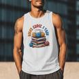 “Books Coffee & Yarn Enthusiast Cozy Reader Men Tank Top