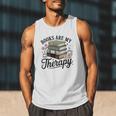 Books Are My Therapy Bookworm Reading Men Tank Top