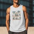 Bookshelves With Books & Plants Premium Men Tank Top