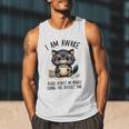 Cat Glasses Coffe Books I Am Awake Please Respect My Privacy Men Tank Top