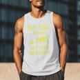 My Cat Guards My Mug And Book Humor Cats Premium Tri-Blend Men Tank Top