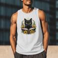 Cat For Women Book Lover Cute Cat And Book Men Tank Top