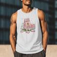 Caution Slippery When Reading Book Reader Men Tank Top