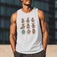 Christmas Library Gingerbread Man Books Lover Bookworm Men Tank Top Christmas Library Gingerbread Man Books Lover Bookworm Men Tank Top