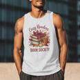 Cozy Readers Book Society Fall Autumn Floral Pumpkin Season Men Tank Top