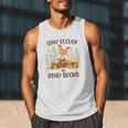 Cute Fox Stay Clever Read Books For Librarian Or Bookworm Men Tank Top
