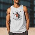Cute Halloween Ghost Reading Book Men Tank Top Cute Halloween Ghost Reading Book Men Tank Top