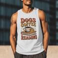Dogs Coffee Reading Book Lover Men Tank Top