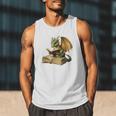 Dragon Bookworm Reading Book Graphic Men Tank Top