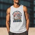 Easily Distracted By Books Read Goose Lover Bookworm Reading Men Tank Top