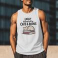Easily Distracted By Cats And Books Cute Book Lover Men Tank Top Easily Distracted By Cats And Books Cute Book Lover Men Tank Top