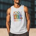Equal Rights Book Flower Equality Peace Love Kindness Book Men Tank Top