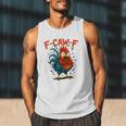 F-Caw-F Rooster F Awk F Chicken Coffee Romance Books Lover Men Tank Top