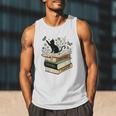 Fantasy Drama Tragedy Cat Book Lover Reading Humor Men Tank Top