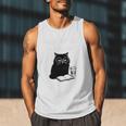 First Of All I’m A Delight Cute Cat Books Coffee Humor Men Tank Top