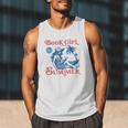 Girl Reading Book Summer Beach Vacation For Book Lover Men Tank Top