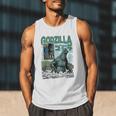 Godzilla Ocean Scene Comic Book Illustration Movie Monster Men Tank Top Godzilla Ocean Scene Comic Book Illustration Movie Monster Men Tank Top