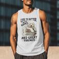 Great Pyrenees Dog Breed Life Is Better With Books And Great Men Tank Top Great Pyrenees Dog Breed Life Is Better With Books And Great Men Tank Top