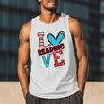 I Heart Books Love Reading Red And Stripe Animated Cat For Men Women Girls Kids Men Tank Top I Heart Books Love Reading Red And Stripe Animated Cat For Men Women Girls Kids Men Tank Top