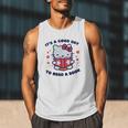 It's a Good Day To Read a Book Cute Cat Book Day Girls Boys Men Tank Top